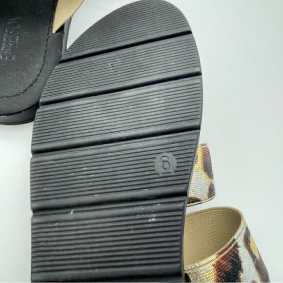 NWT Metallic Platform Leopard Devin Sandals, Sz 6 - Picture 10 of 10